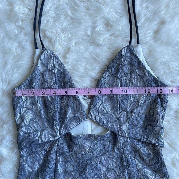 Urban Outfitters Line + Dot Dress Bodycon Cutout Lace Mini gray M - Picture 14 of 16